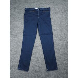 Veronica Beard Skinny Jeans Women's 10 Blue Zip Pockets Low Rise Stretch